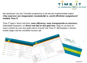 Aansturen van een Transitie programma