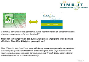 Excel versus Time IT